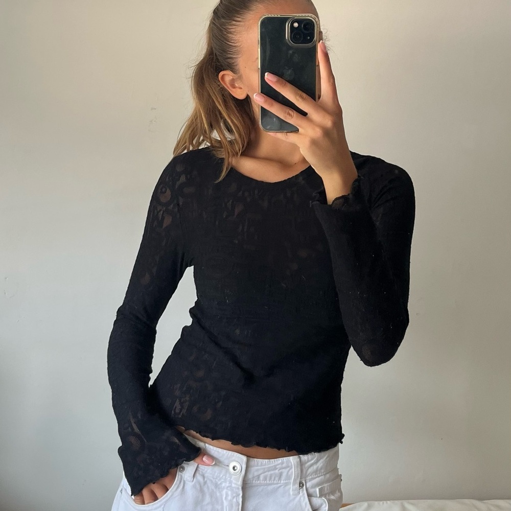 Elegant Black Lace Women’s Top